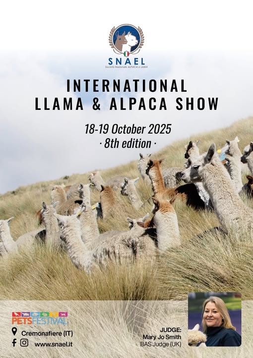 International Llama & Alpaca Show 2024 - 18 e 19 Ottobre 2025 presso il polo fieristico di Cremona, Padiglione 2